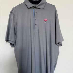 Greyson, XL golf polo, navy stripe, Cherry Valley Club